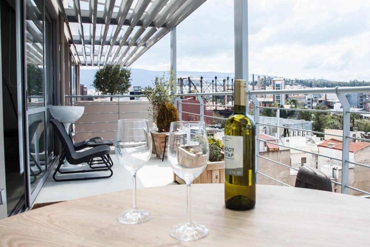 Ferienwohnung Penthouse With 360 View Of Athens And Private Gym Exterior foto