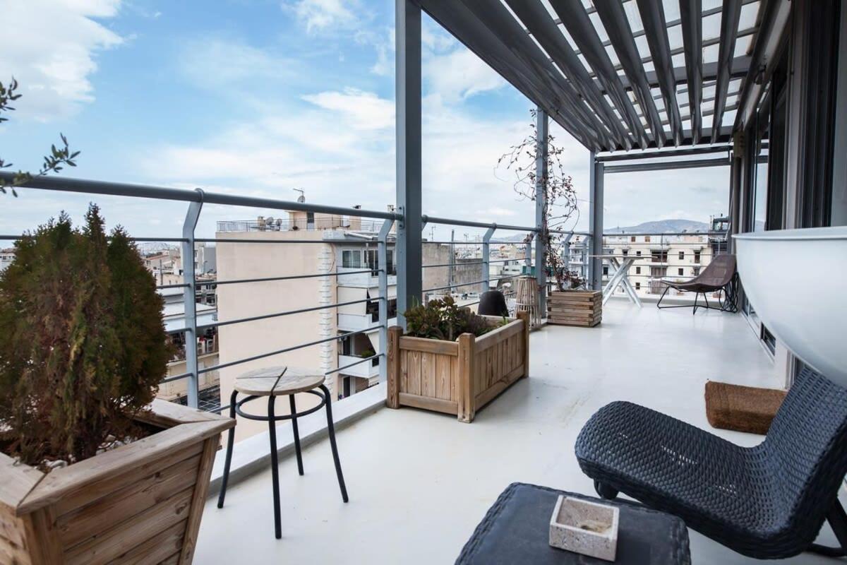 Ferienwohnung Penthouse With 360 View Of Athens And Private Gym Exterior foto